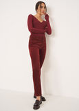 Kate-V smooth velvet pants VERDE ALGAROSSO CHIANTI Woman image number 1