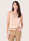 Carla crepe top GOLD Woman image number 1