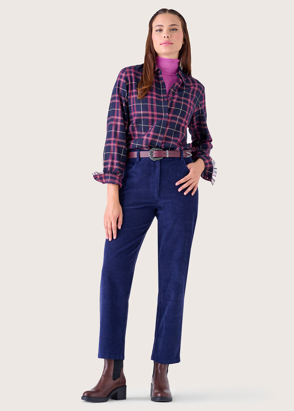 Pantalone Pepa in velluto BLU LAGUNA Donna null
