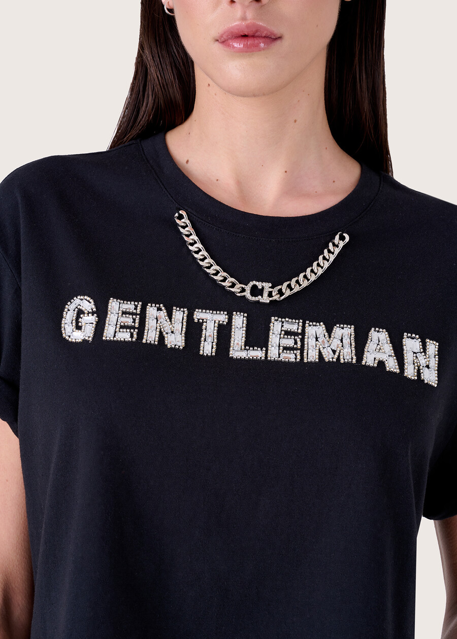 Save 100% cotton blouse NERO Woman , image number 2