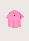 Camicia Chort in misto lino e cotone ROSA IBISCUS Donna immagine n. 5