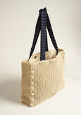 Borsa Brouche In Paglia Intrecciata BEIGE Donna immagine n. 3
