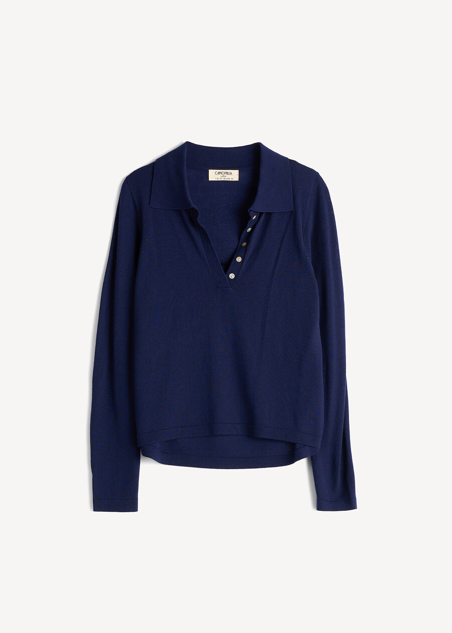 Maglia polo Margaret con finta canotta BEIGE LATTEBLU Donna , immagine n. 5