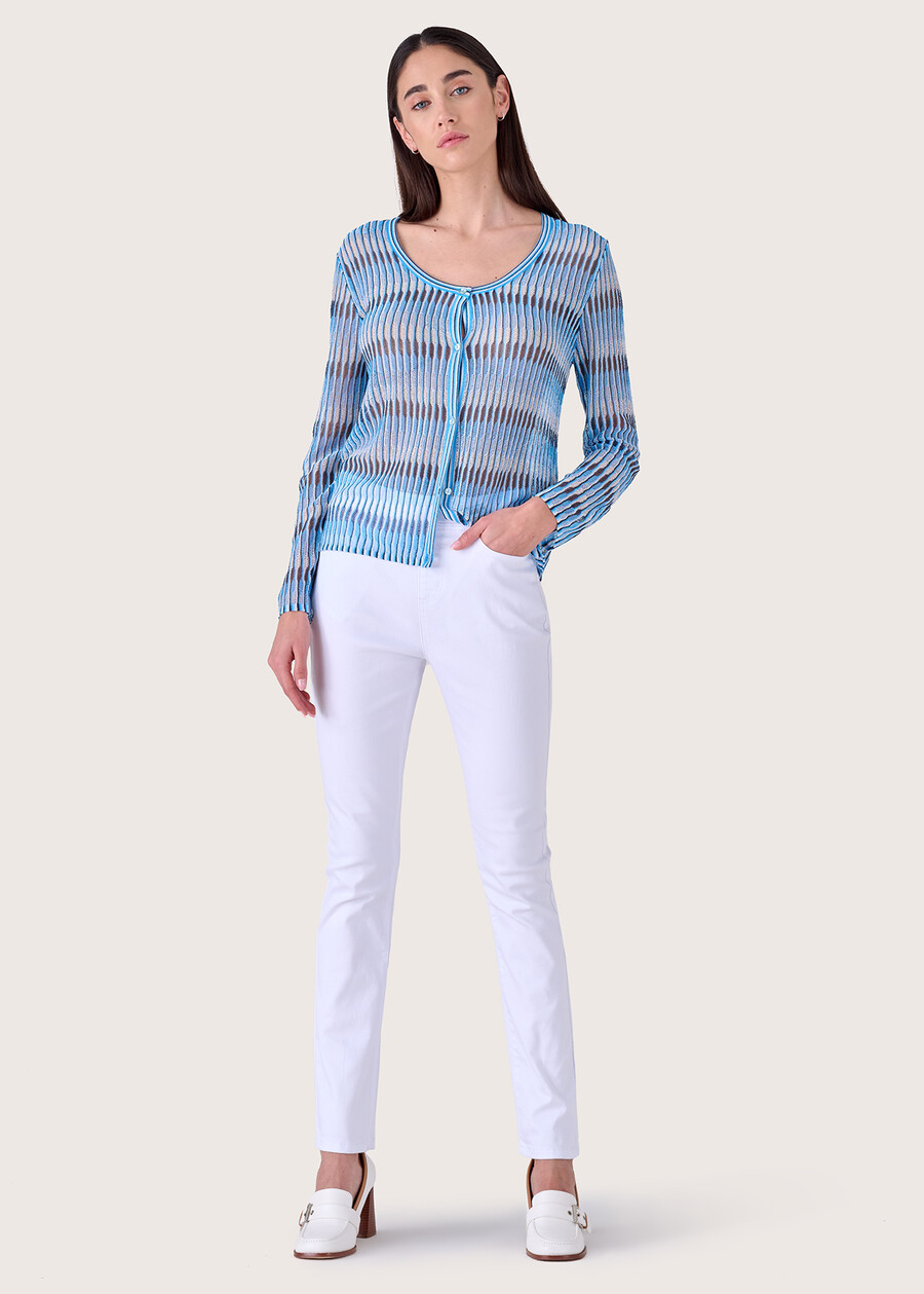 Jeggings Kelly in cotone BIANCOMARRONE MOKA Donna , immagine n. 1