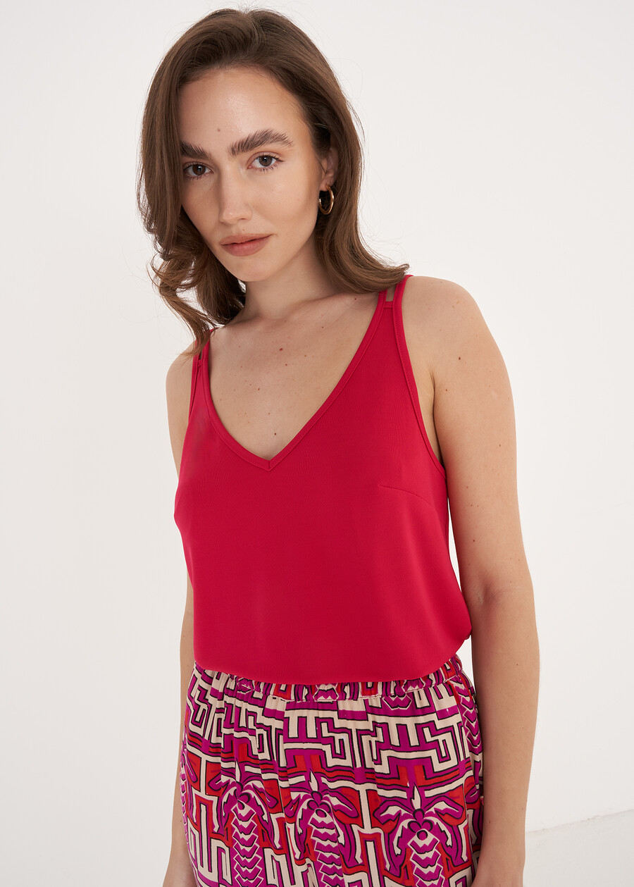 Telina V-Neck Tank Top VERDE GARDENROSA FUCSIA Woman , image number 2