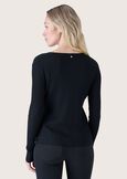 Charlize ribbed cardigan ROSA CANDYNERO BLACK Woman image number 3