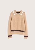 Maglia Marly con colletto MARRONE CARAMELLO Donna immagine n. 4