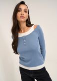 Maglia Marie 2 in 1 con canotta CELESTE POLVERE Donna immagine n. 1