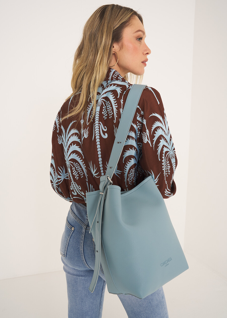 Bacci faux deer-print bucket bag MARRONECELESTE FIORDALISO Woman , image number 1