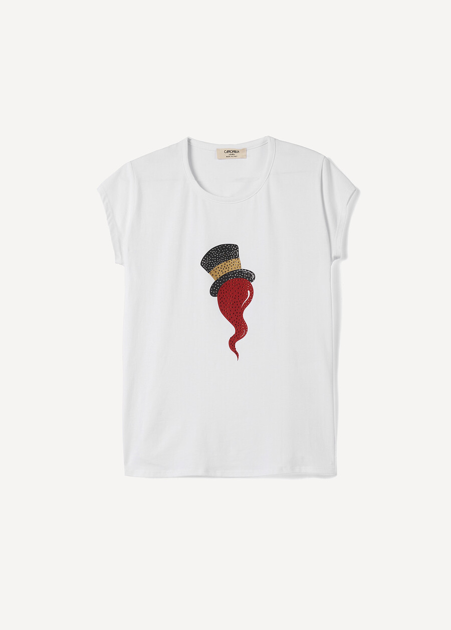 T-shirt Silvie con stampa corno BIANCO WHITE Donna , immagine n. 4