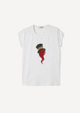T-shirt Silvie con stampa corno BIANCO WHITE Donna immagine n. 4