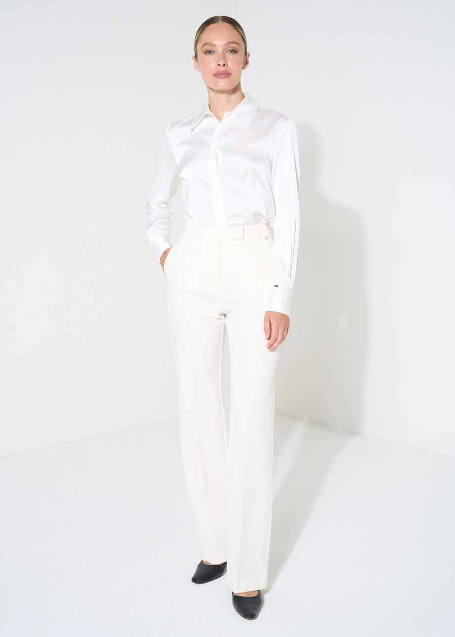 Alessia satin shirt NERO BLACKBEIGE LATTEBLU Woman , image number 4