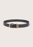 Calin 100% genuine leather belt NERO BLACK Woman image number 2