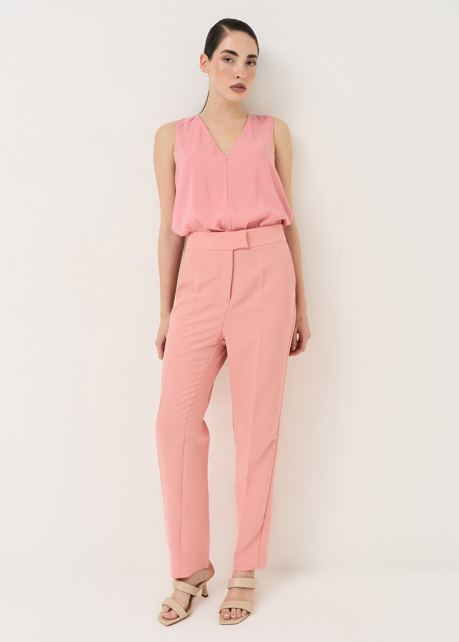 Alba wide-leg cady trousers ARANCIONE Woman , image number 2
