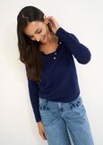 Maglia polo Margaret con finta canotta BEIGE LATTEBLU Donna immagine n. 1