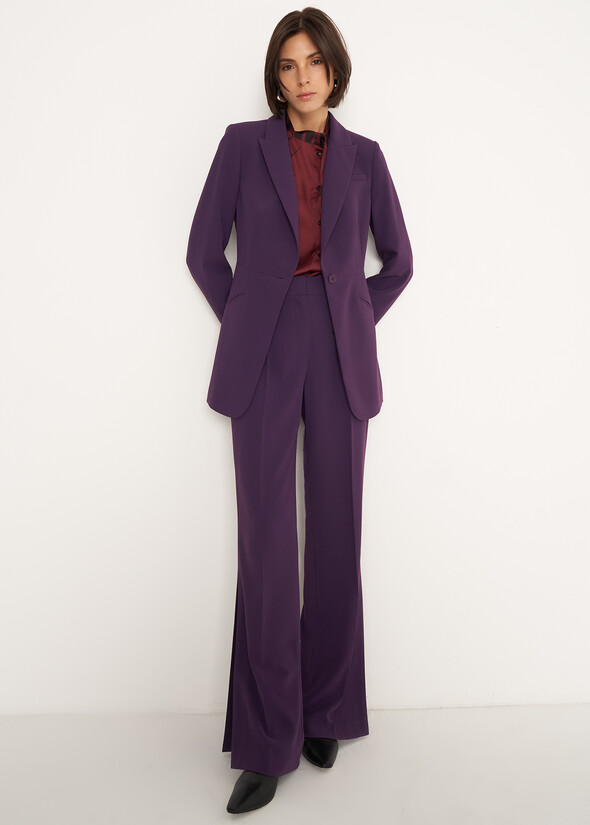 Pantaloni Pierre con spacco al fondo VIOLA PRUGNA Donna null