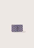 Tonga polka dot eco-leather clutch bag BLUE OLTREMARE  Woman image number 1