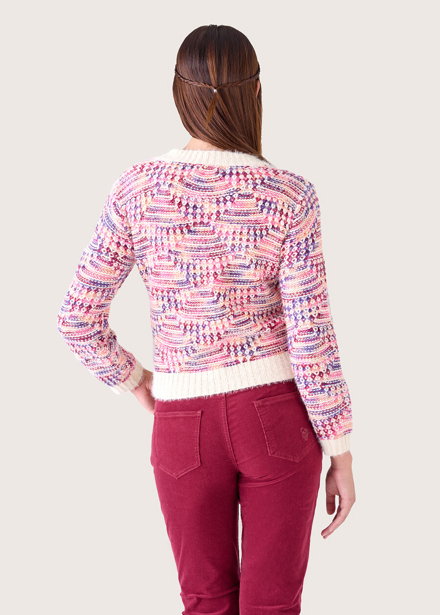Maglia Sorbo in filato multicolor ROSA SILK Donna , immagine n. 4