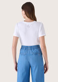 T-shirt Star 100% cotone BIANCO WHITE Donna immagine n. 4