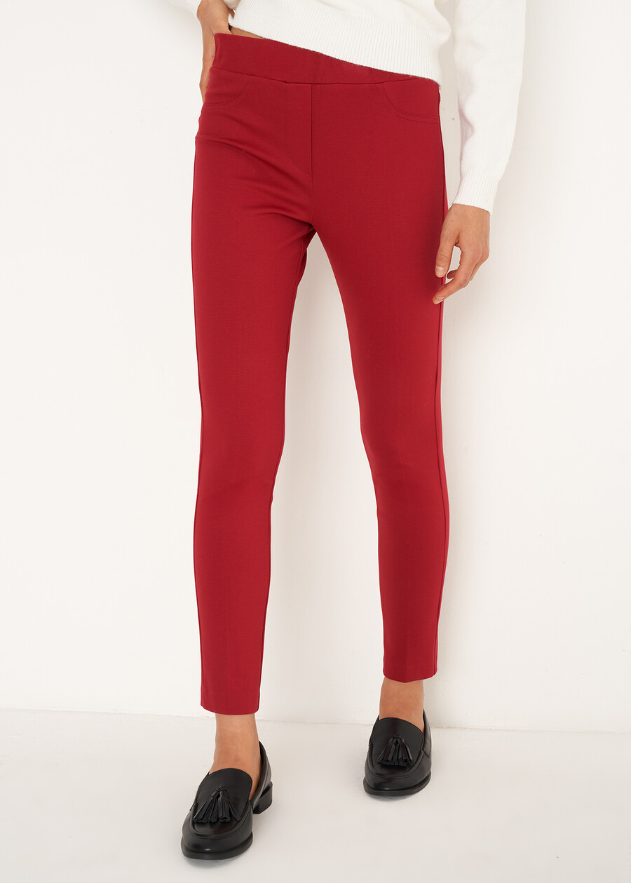 Kelly skinny Milano stitch trousers NERO BLACKROSSO Woman , image number 2
