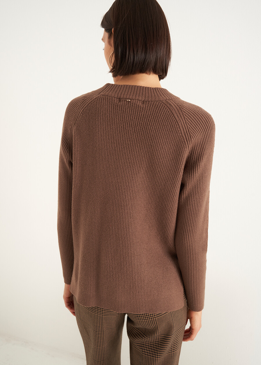 Marcella round-neck sweater VERDE ALGAMARRONE TERRA Woman , image number 4