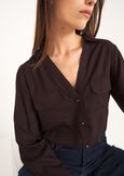 Cannes solid-color shirt MARRONE CAFFE Woman image number 2