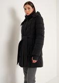 Prince padded coat with belt NERO BLACKBEIGE ECRU Woman image number 1