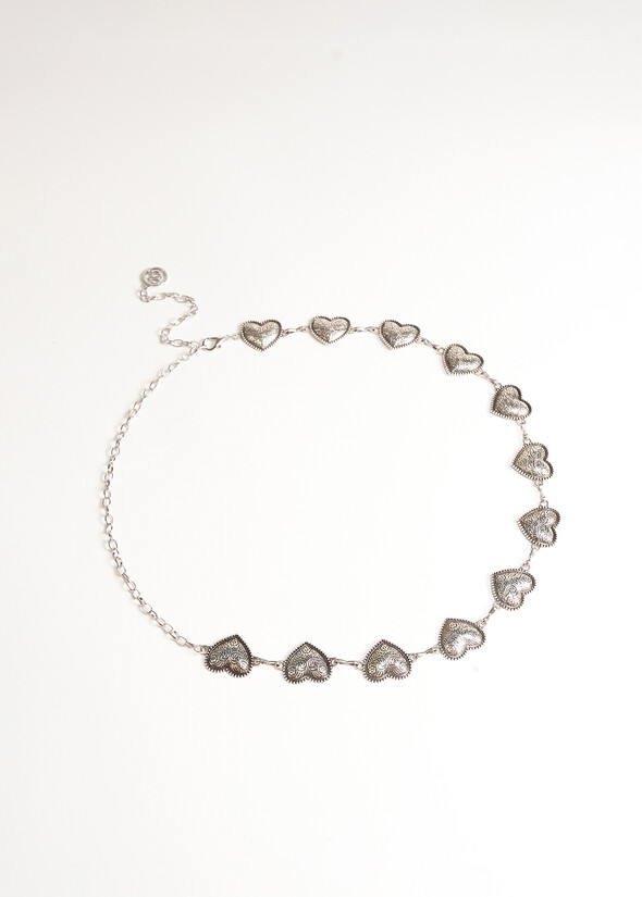 Cintura Clare catena cuori GRIGIO SILVER  Donna null
