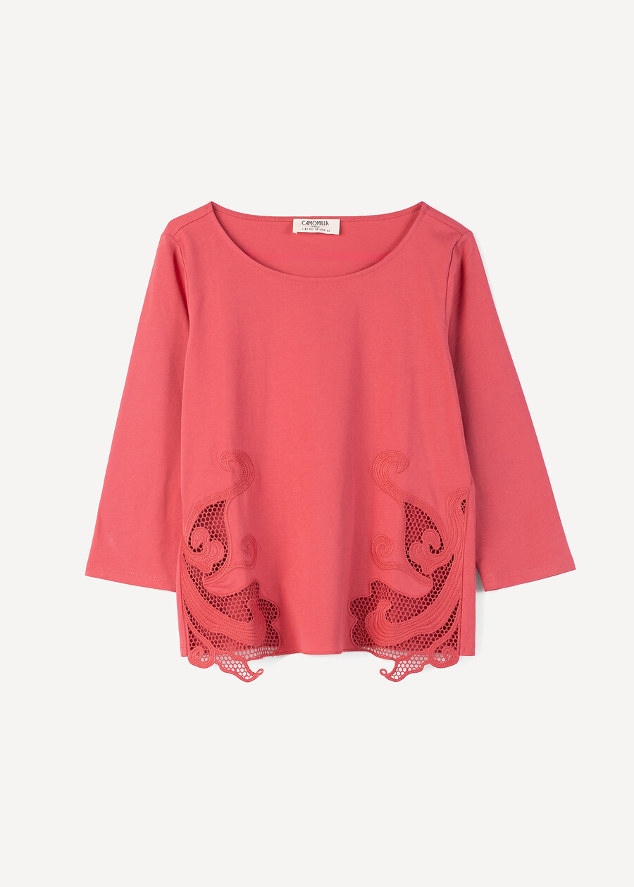 T-shirt Samanta ricami Madonna ROSSO Donna , immagine n. 4