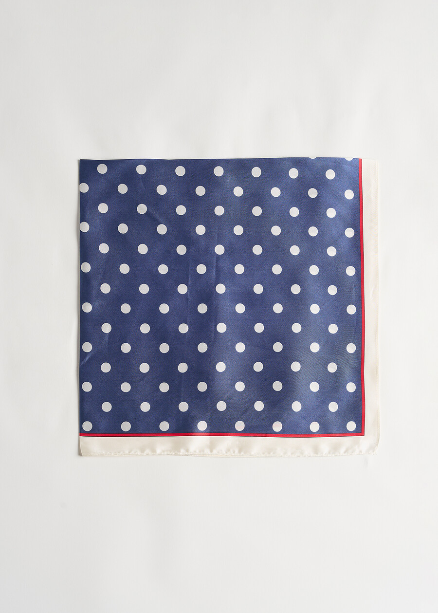 Foulard Smeralda con fantasia a pois ROSSO Donna , immagine n. 2