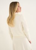 Cristina baby collar knit top BEIGE LATTE Woman image number 4