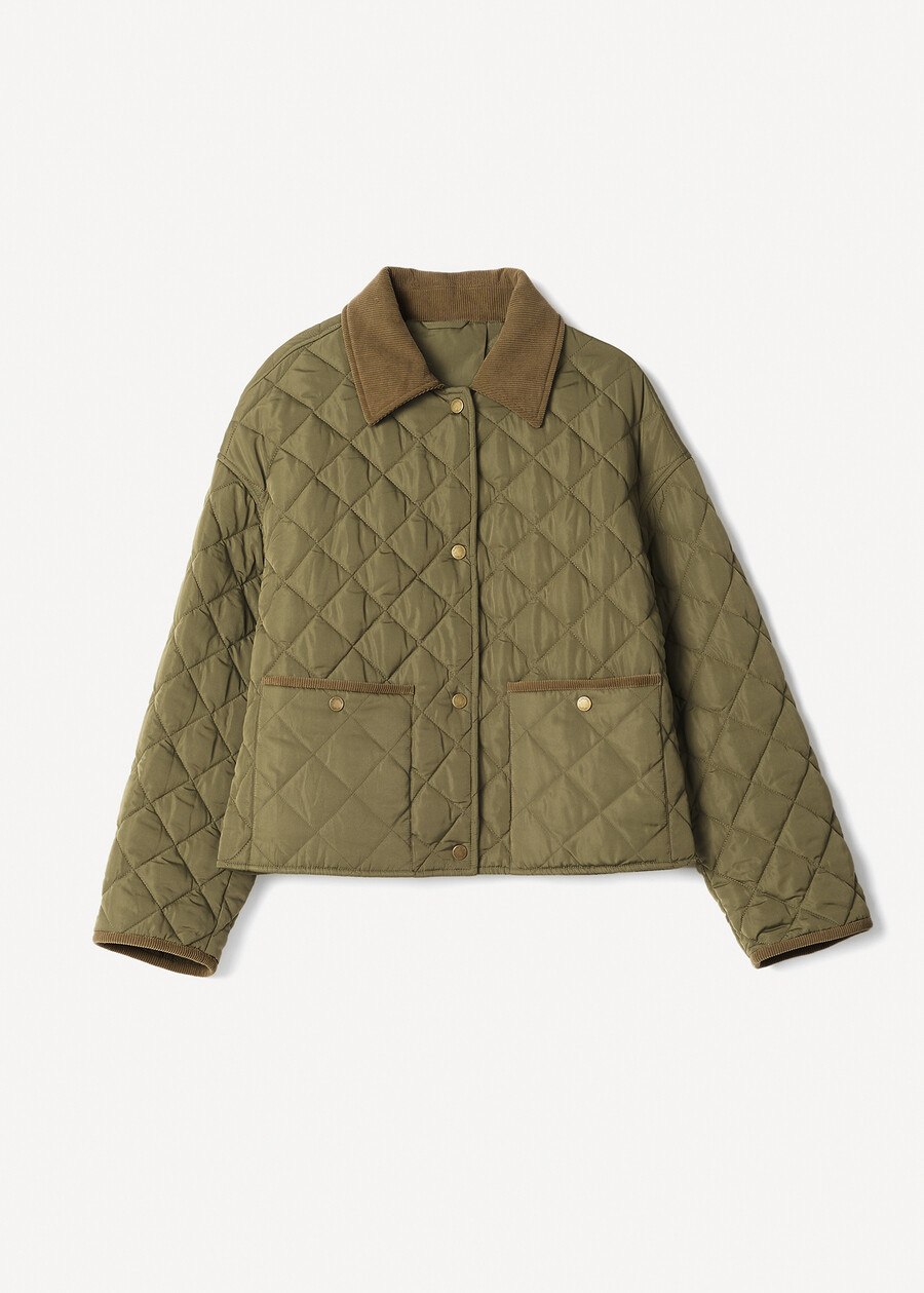 Glossy quilted jacket VERDE ALGA Woman , image number 5