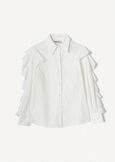 Camicia Carola in taffetà con rouches BIANCO WHITE Donna immagine n. 5