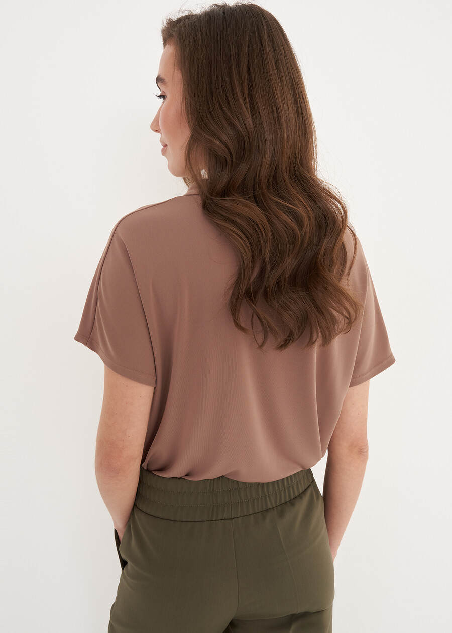Selva T-shirt With Mandarin Collar VERDEMARRONE TERRA Woman , image number 3