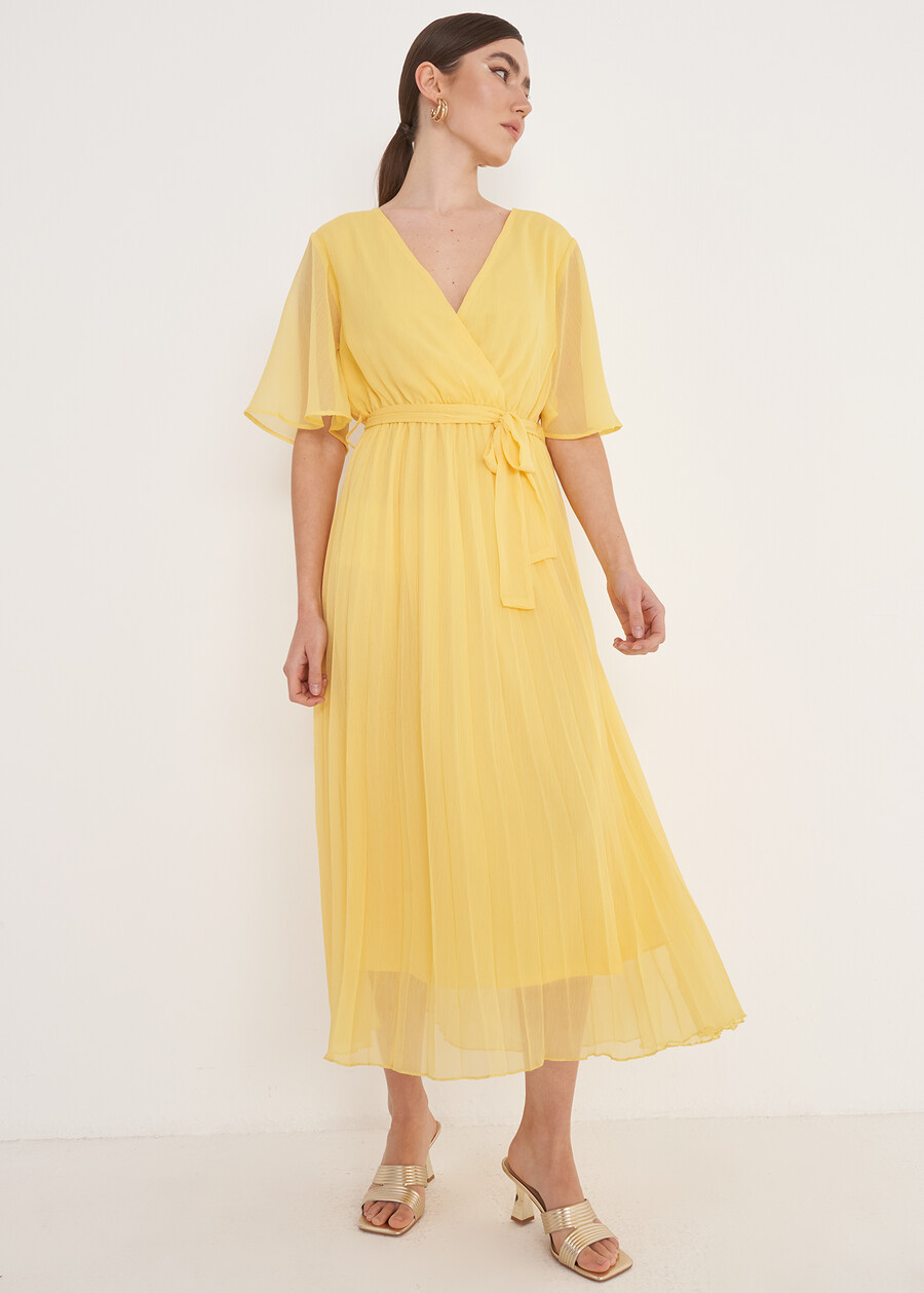 Amory Georgette Midi Dress GIALLOZAFFIBLUE TURCHESE Woman , image number 2