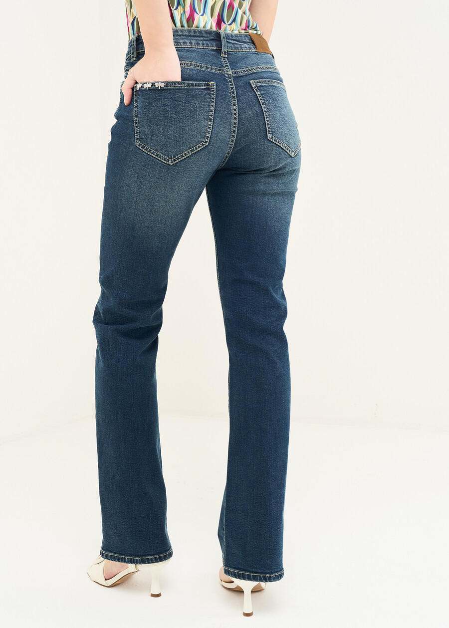 Jeans Cindy flare con spacco DENIM DARK DENIMDENIM MEDIUM DENIM Donna , immagine n. 4