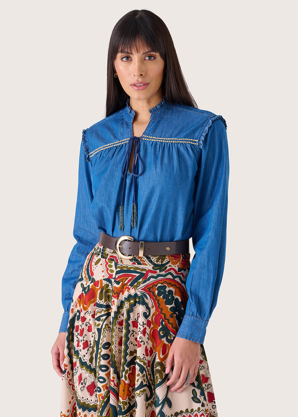 Blusa Colas 100% denim di cotone DENI DENIM Donna null
