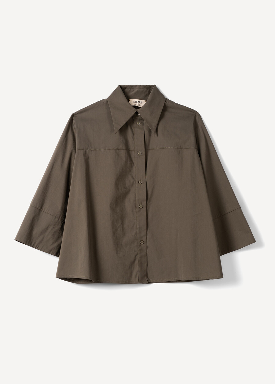 Camicia Cely corta in cotone VERDEBLU Donna , immagine n. 5