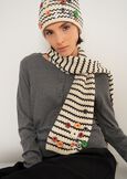 Sciarpa Satin a righe con bottoni BEIGE LATTE Donna immagine n. 1