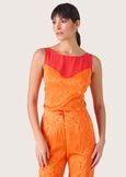Top Emily in doppio tessuto ARANCIO SUNRISE Donna immagine n. 1