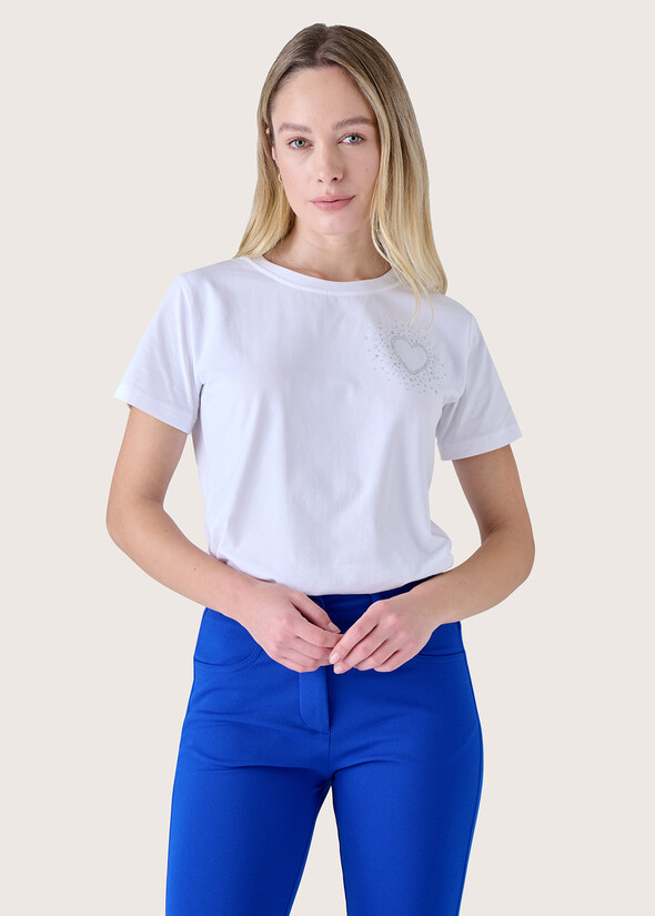 Starry 100% cotton t-shirt BIANCO WHITE Woman null