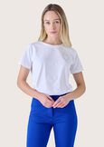 Starry 100% cotton t-shirt BIANCO WHITE Woman image number 1
