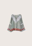 Blusa Cynthia in satin VERDE TIFFANY Donna immagine n. 4