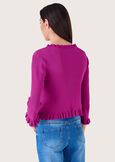 Cardigan Margot con rouches VIOLA GRAPE Donna immagine n. 3