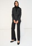 Glenda wool blazer with velvet details NERO BLACK Woman image number 5
