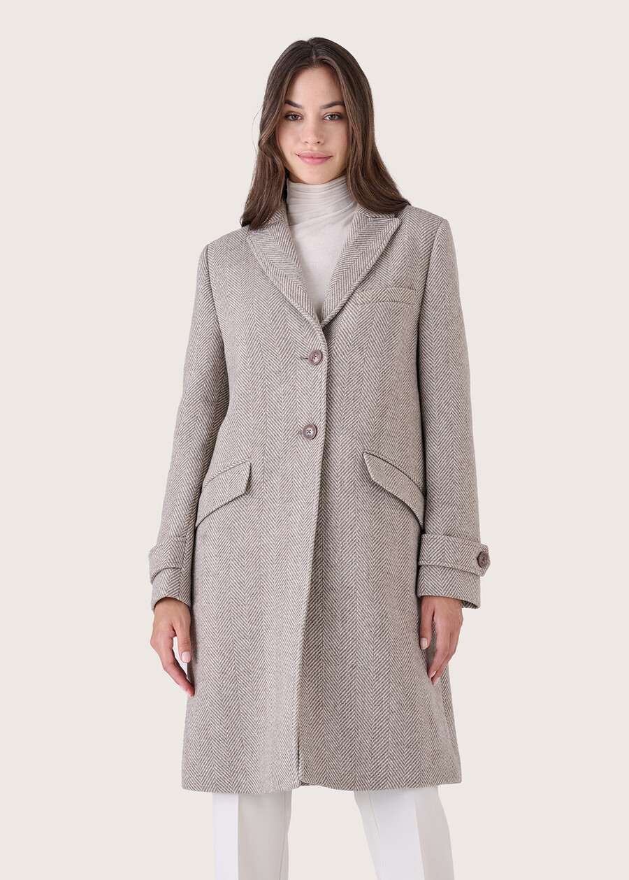 Colet woolen coat GRIGIO TORTORANERO BLACK Woman , image number 3