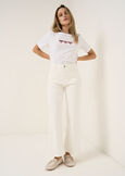 T-shirt Seymur con ricamo libellula BIANCO WHITE Donna immagine n. 5