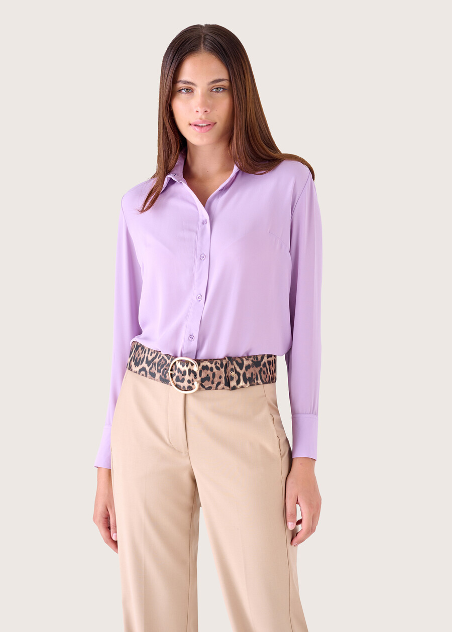 Camicia Candida in crepe VIOLA LILLYGRIGIO CLOUD Donna , immagine n. 1