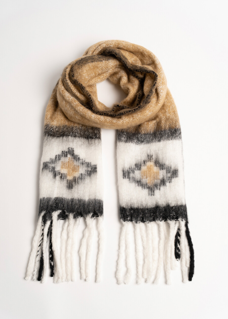 Sciarpa Sariah in lana cotta BEIGE ECRU Donna , immagine n. 1