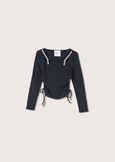 Maglia Spain in cotone NERO BLACK Donna immagine n. 4